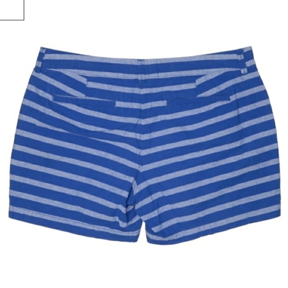 Old Navy Horizontal Striped Shorts Blue Size 10 Chino Spring Summer Casual EUC - Picture 2 of 5